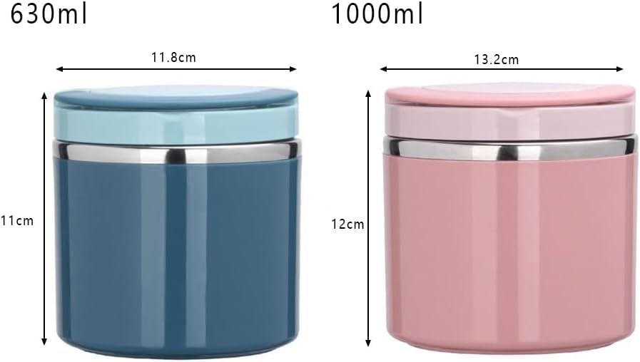 Food Thermal Jar – Insulated Stainless Steel Soup & Lunch Cup with Handle 630ml / 1000ml