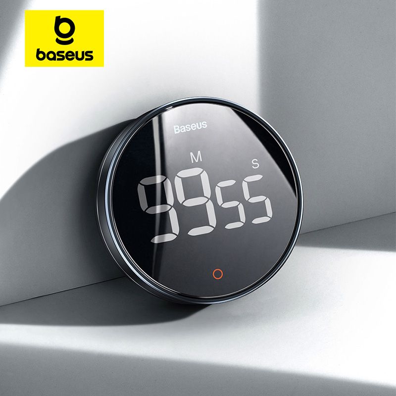 Baseus Digital Kitchen Timer – Magnetic Countdown Alarm Clock & Stopwatch