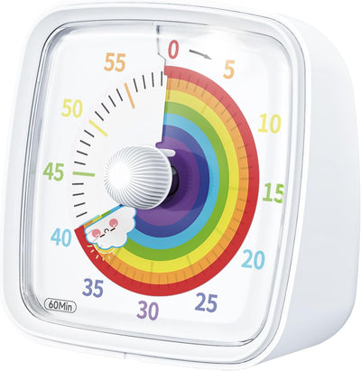 Yunbaoit Visual Timer with Night Light – 60-Minute Silent Countdown Timer