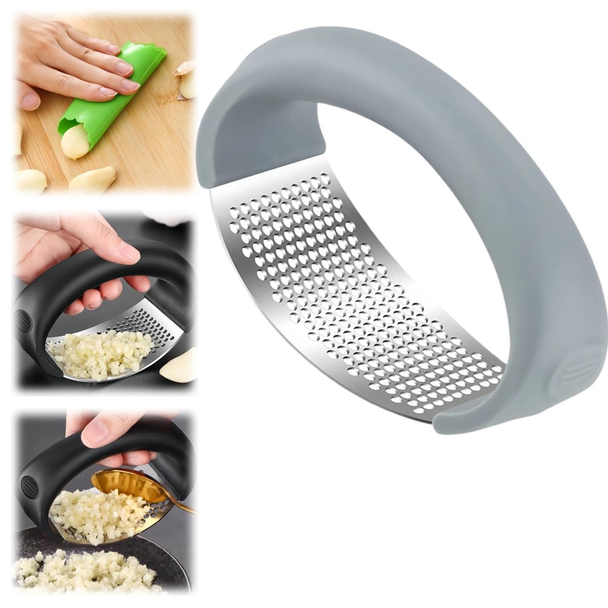 Stainless Steel Garlic Press Crusher Manual Garlic Mincer Chopping Garlic Tool Fruit Vegetable Tools Kitchen Accessories Gadget