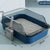 Kitty Sandbox Semi Enclosed Cat Litter Box - Splash proof Cat Tray