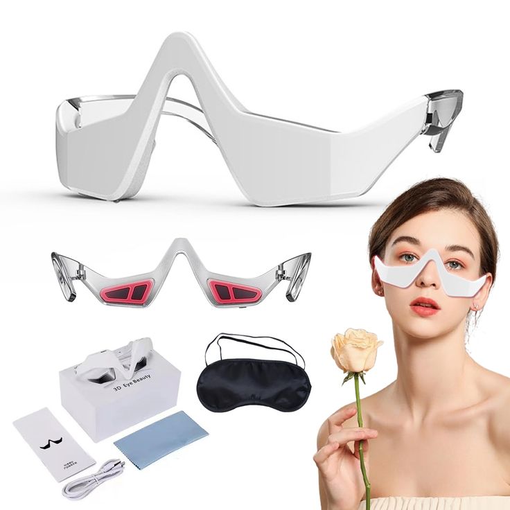 “3D Eye Massager device for fatigue relief, reducing dark circles, and smoothing fine lines – lightweight eye care tool”