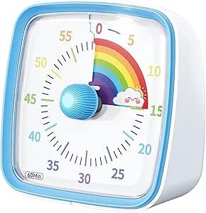 “Yunbaoit Visual Timer with Night Light – silent 60-minute countdown timer for kids, classrooms, and home use”
