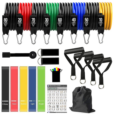 Workout Bar & Resistance Bands Set – Pilates, Yoga, Strength Training Expander
