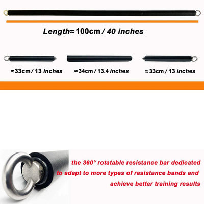 Workout Bar & Resistance Bands Set – Pilates, Yoga, Strength Training Expander
