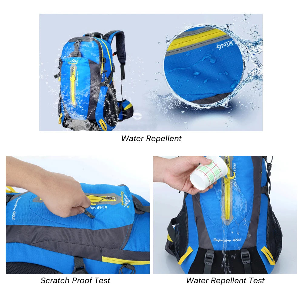 Outdoor Waterproof Hiking Backpack – Large Capacity Travel Rucksack 40L