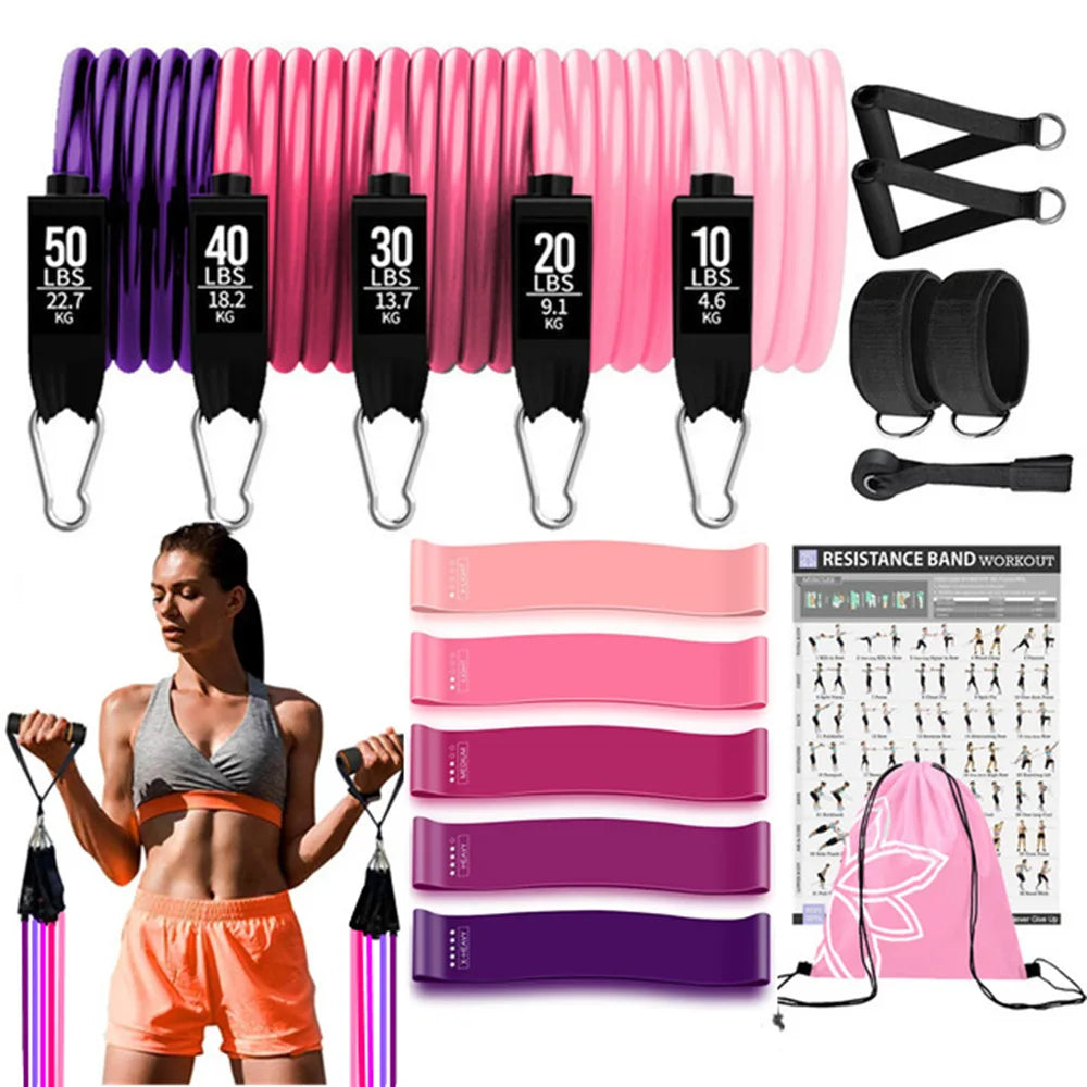 Workout Bar & Resistance Bands Set – Pilates, Yoga, Strength Training Expander