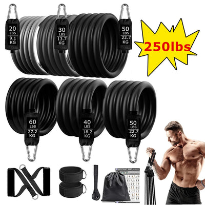 Workout Bar & Resistance Bands Set – Pilates, Yoga, Strength Training Expander