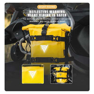 “Motorcycle crash bar waterproof storage bag for BMW R1200GS, R1250GS ADV, Honda NC750X, and CB500X – tool and gear holder”