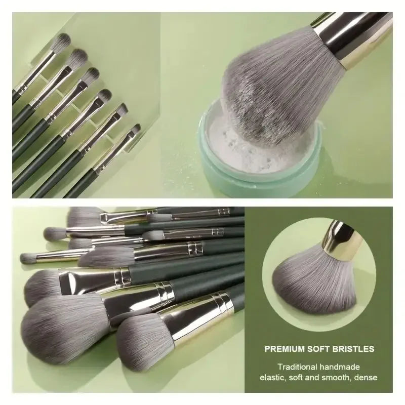 14Pcs Makeup Brush Set – Foundation, Eyeshadow, Powder & Blending Tools
