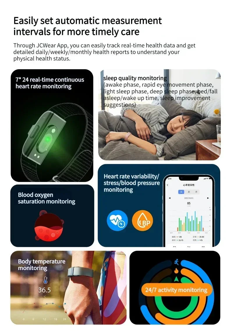 2208A Smart Bracelet – Heart Rate, Blood Pressure & Fitness Tracker