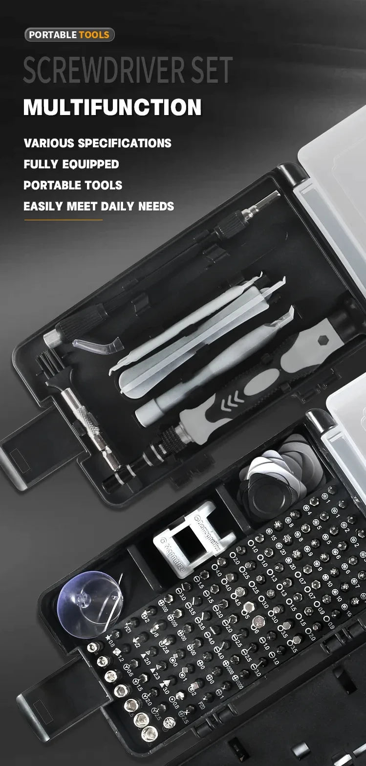 Precision Screwdriver Set 116 in 1 – Professional Repair Hand Tool Kit with 98 Magnetic Drill Bits