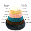 Round Dog & Cat Bed – Plush Winter Warm Basket, Washable Pet Sofa