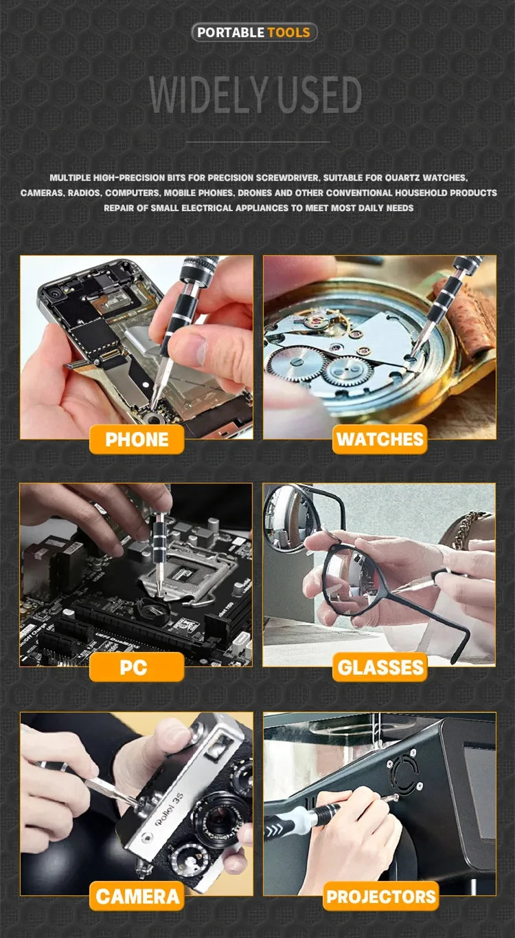 Precision Screwdriver Set 116 in 1 – Professional Repair Hand Tool Kit with 98 Magnetic Drill Bits