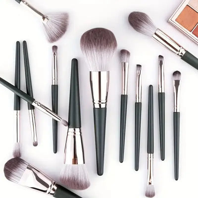 14Pcs Makeup Brush Set – Foundation, Eyeshadow, Powder & Blending Tools
