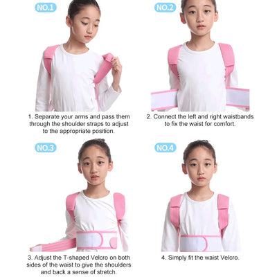Adjustable Children’s Posture Corrector – Orthopedic Back & Shoulder Support Belt