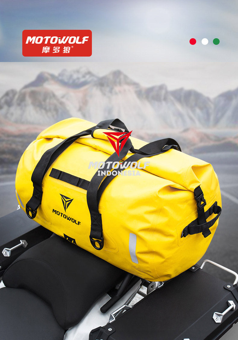 Motorcycle Dry Bag Waterproof Reflective Tail Duffle Bag – Outdoor Travel & Adventure Gear
