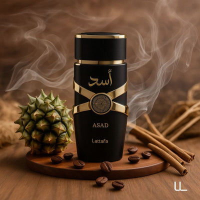 Asad by Lattafa Eau de Parfum 100ml – Arabic perfume for men with black pepper, tobacco, coffee, amber, and vanilla notes”