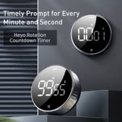 Baseus Digital Kitchen Timer – Magnetic Countdown Alarm Clock & Stopwatch