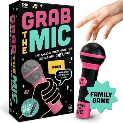 Lucky Egg Official “Grab The Mic” Family Karaoke Board Game (2–10 Players)